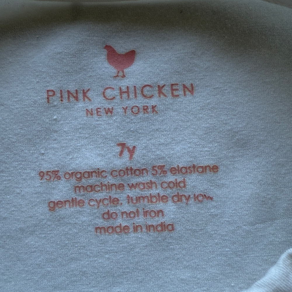 Pink Chicken Girls Organic Bette Top - antique white 7 - Picture 4 of 5